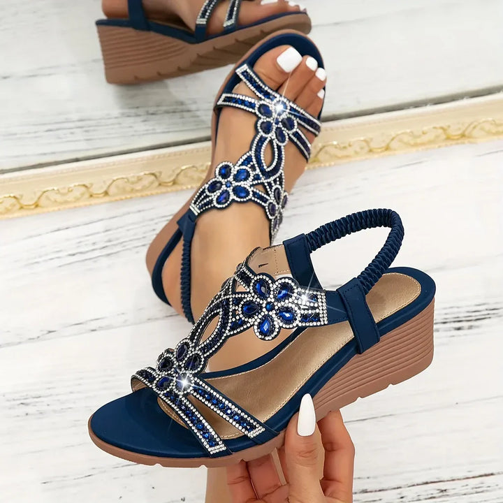 Sandalias de cuña ortopédicas elegantes