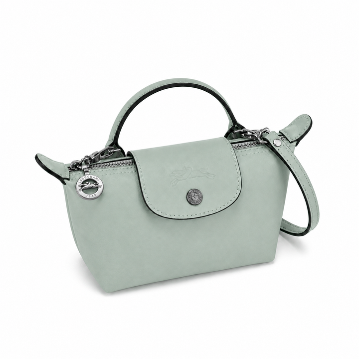 MINI BOLSO PARISIEN DE PIEL - AZUL CIELO