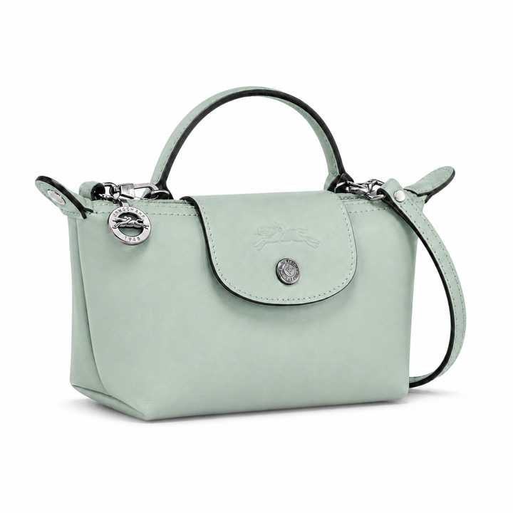 MINI BOLSO PARISIEN DE PIEL - AZUL CIELO