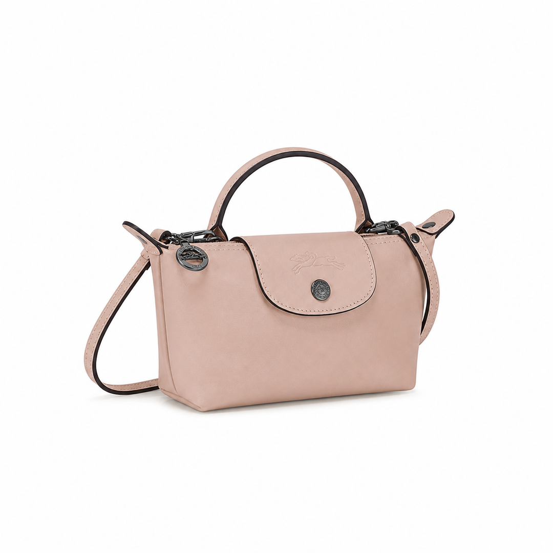 MINI BOLSO PARISIEN DE PIEL - ROSA CUARZO