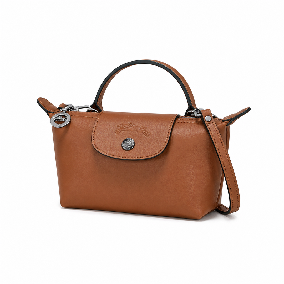 MINI BOLSO PARISIEN DE PIEL - MARRÓN