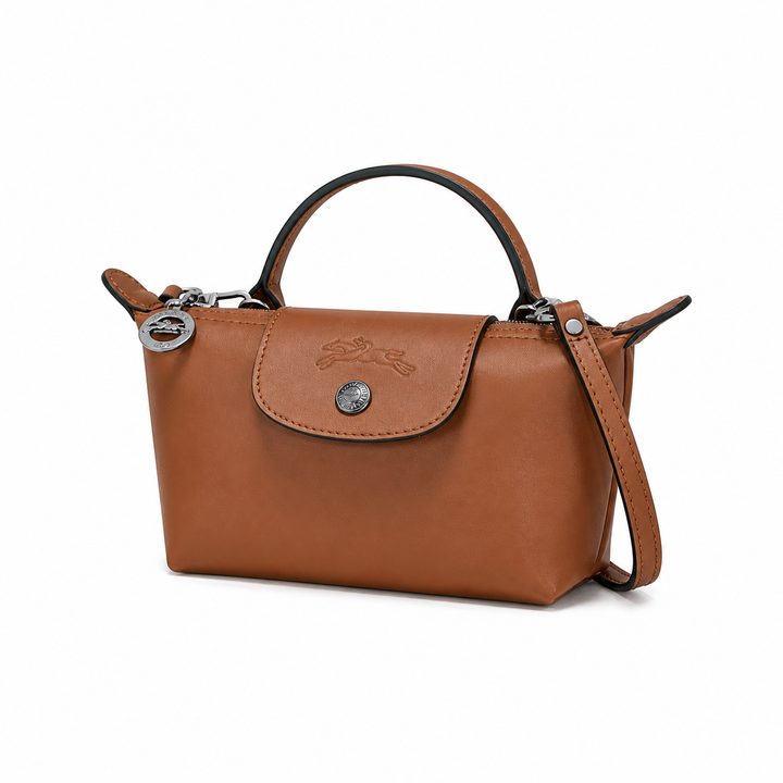 MINI BOLSO PARISIEN DE PIEL - MARRÓN