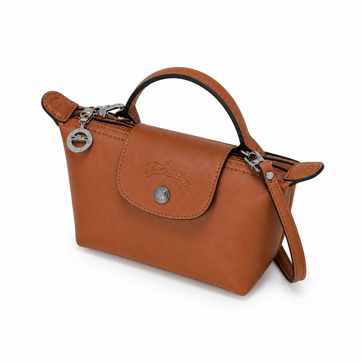MINI BOLSO PARISIEN DE PIEL - MARRÓN