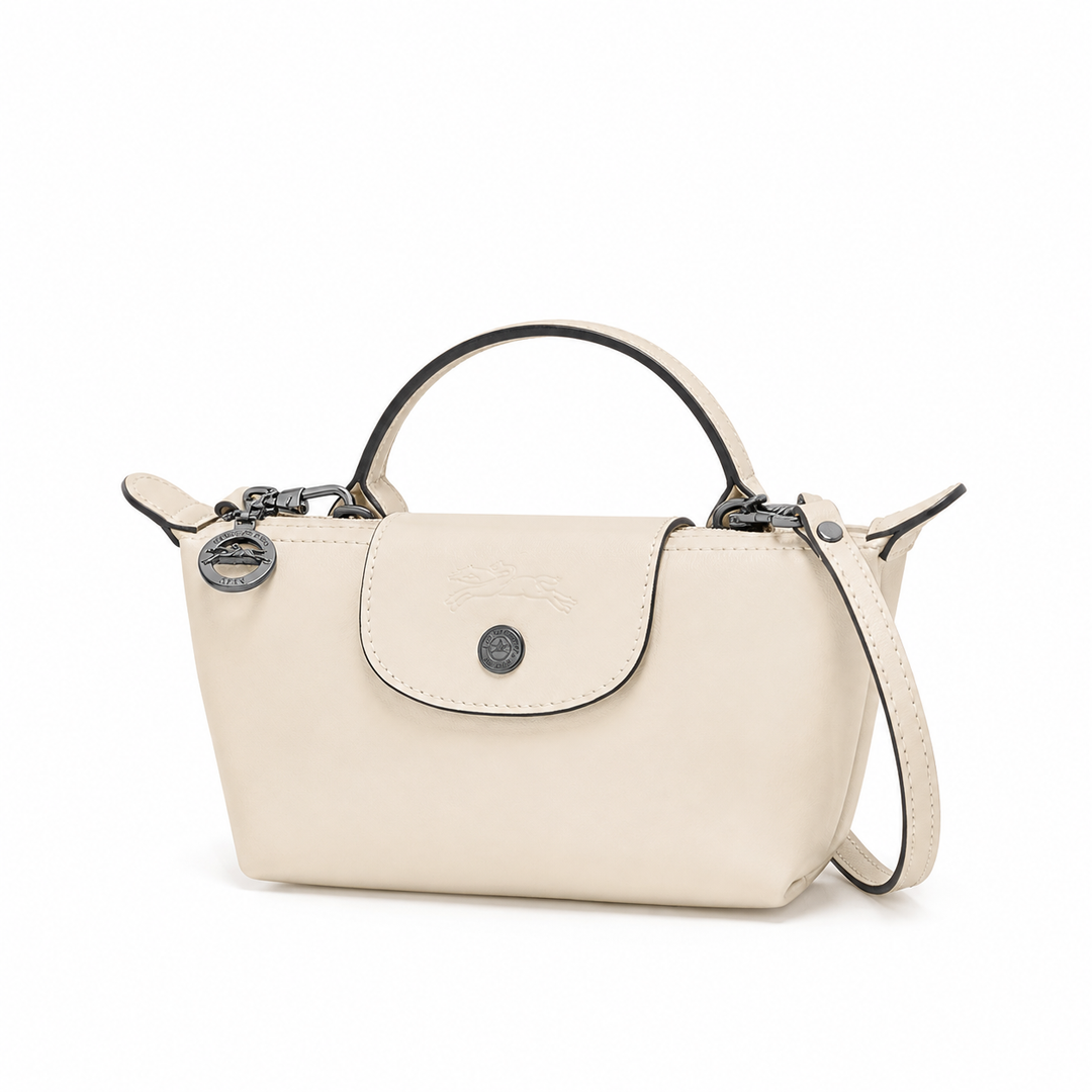 MINI BOLSO PARISIEN DE PIEL - BLANCO