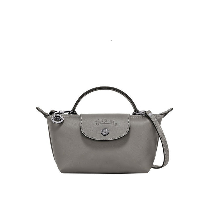 MINI BOLSO PARISIEN DE PIEL - GRIS