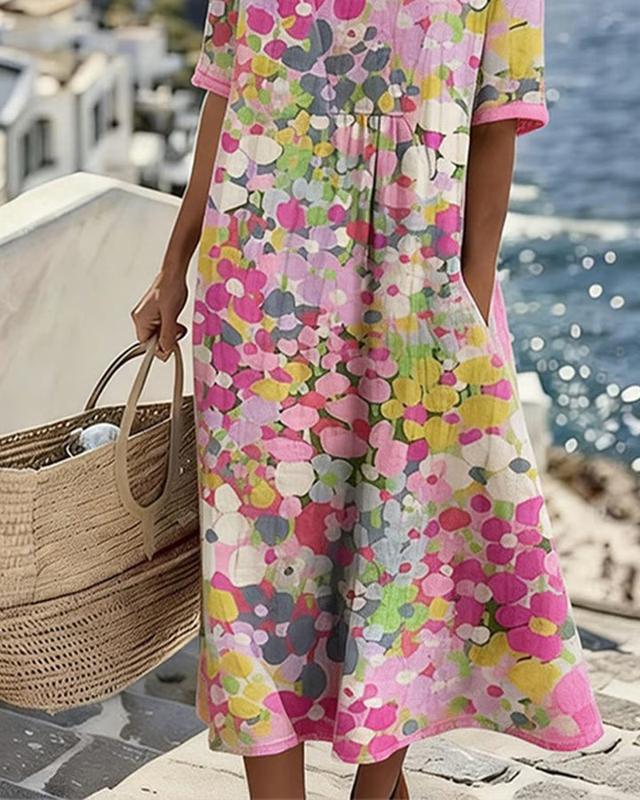 Vestido estampado holgado