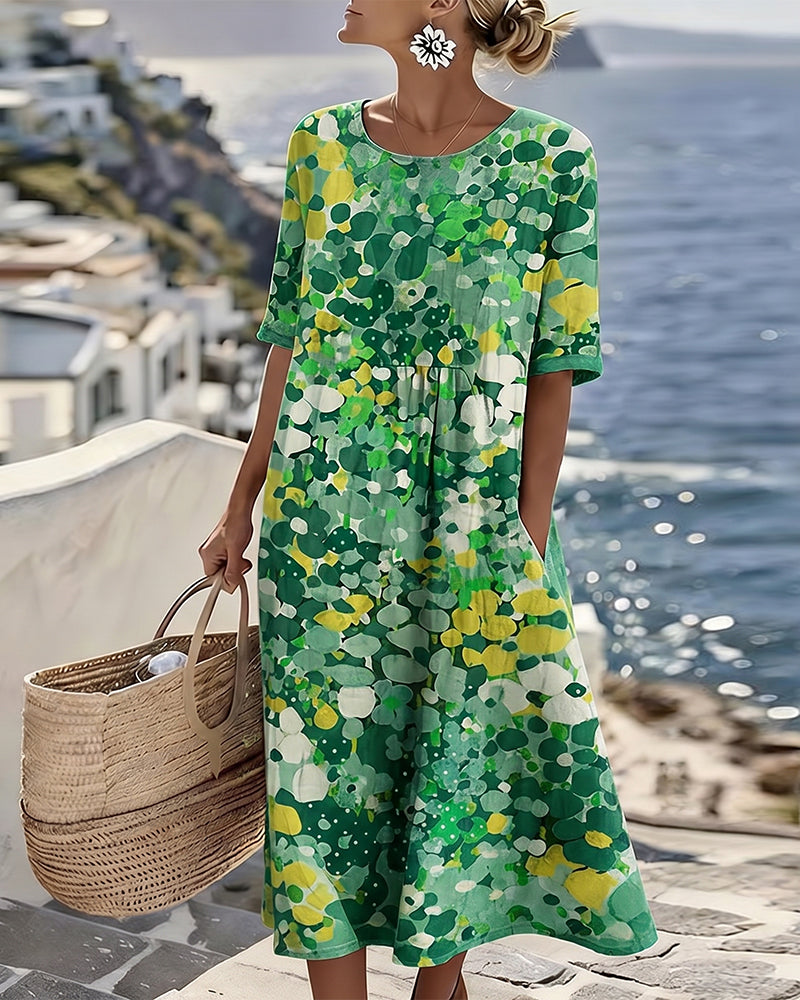 Vestido estampado holgado