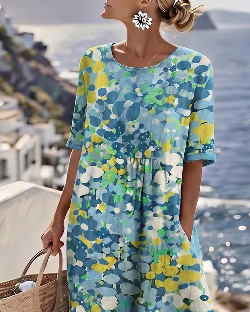 Vestido estampado holgado