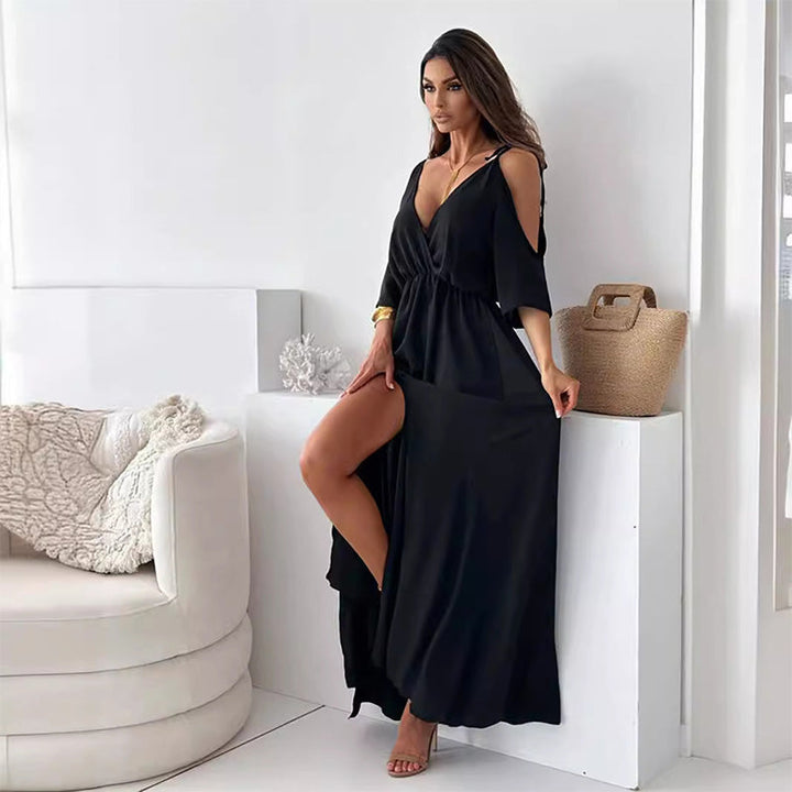 Olivia™ | Vestido maxi elegante con abertura