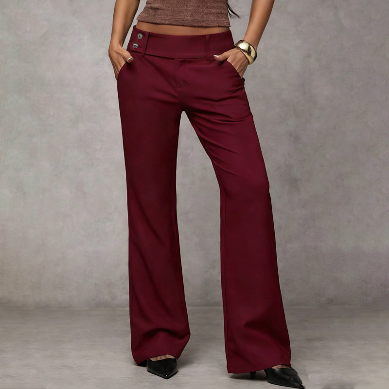 Pantalón de vestir acampanado para mujer