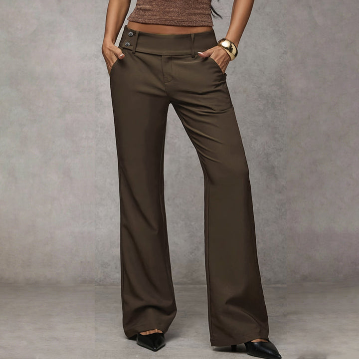 Pantalón de vestir acampanado para mujer