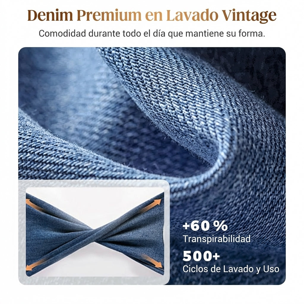 Vaqueros rectos cropped retro para mujer
